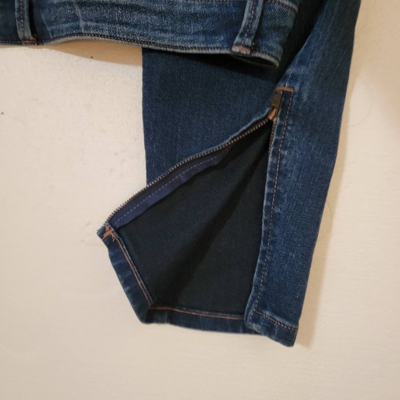 Ann Taylor LOFT Women's Jeans Size 6 Blue Denim Zipper Bottoms NO SIZE TAG - Picture 4 of 11